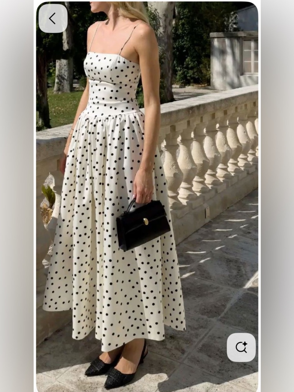 Reformation White Polka Dot Midi Dress  w/ pockets! NWOT, size 10, LEAVING SOON - Picture 2 of 11